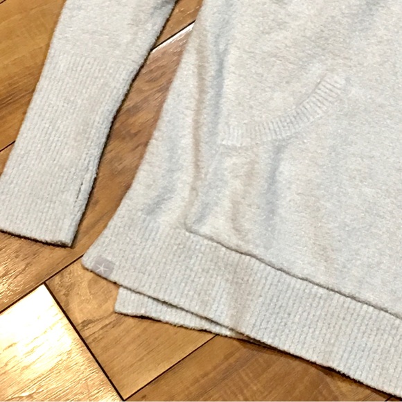 Barefoot dreams cozy chic Lite sweater kangaroo front pocket cozy cream … - Picture 5 of 6